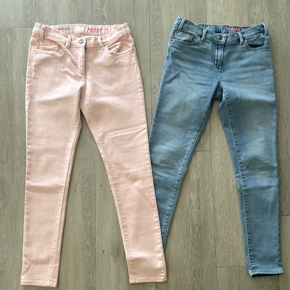 Crewcuts Pink and Blue Skinny Jeans
